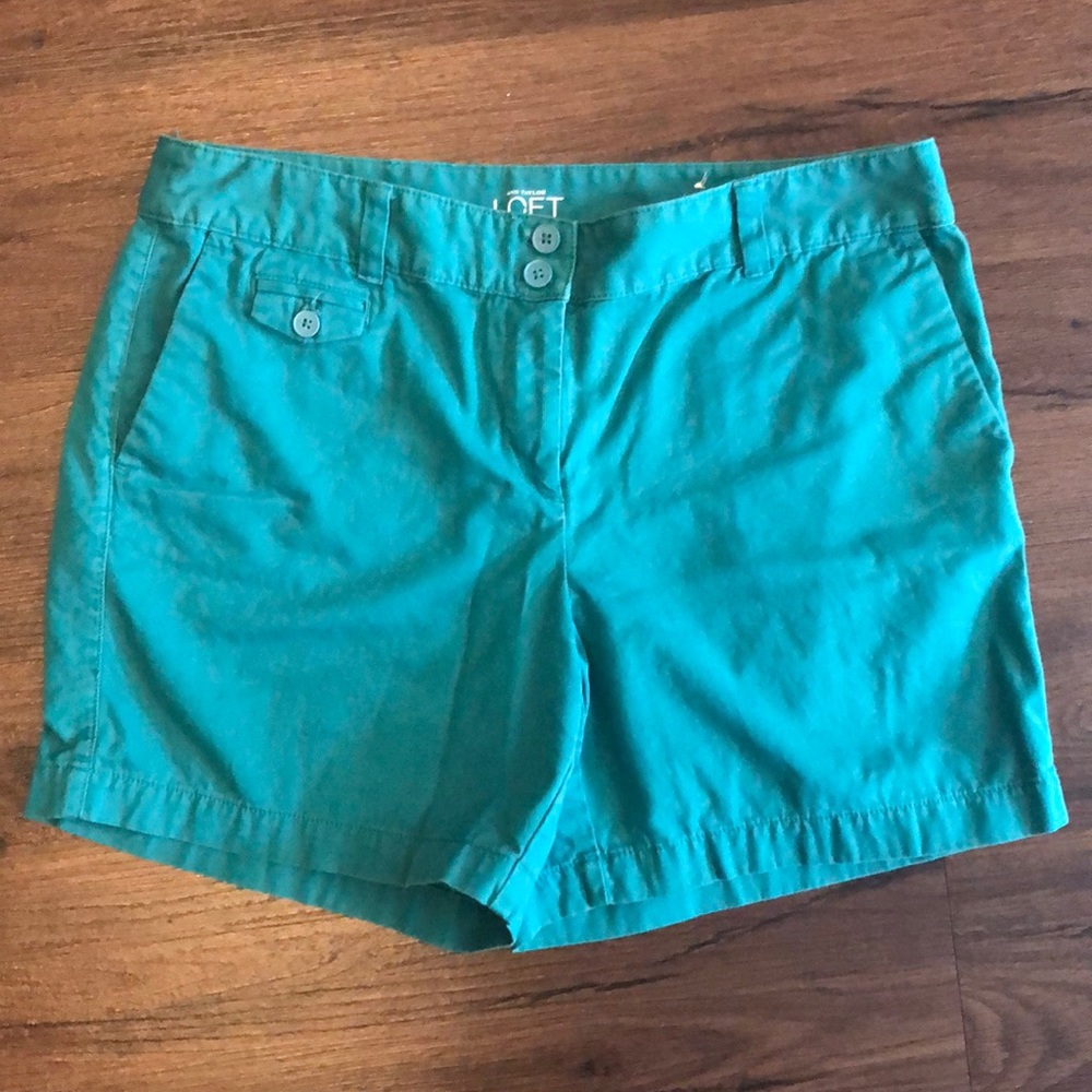 Green 6” Loft shorts